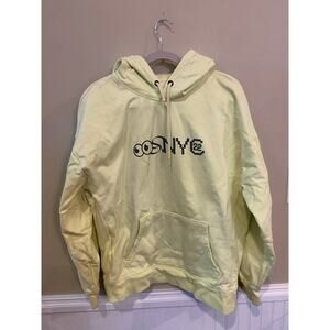 Saturdays NYC Warren Acid Spring Hoodie in Pale Lime Size Mens Large EUC
